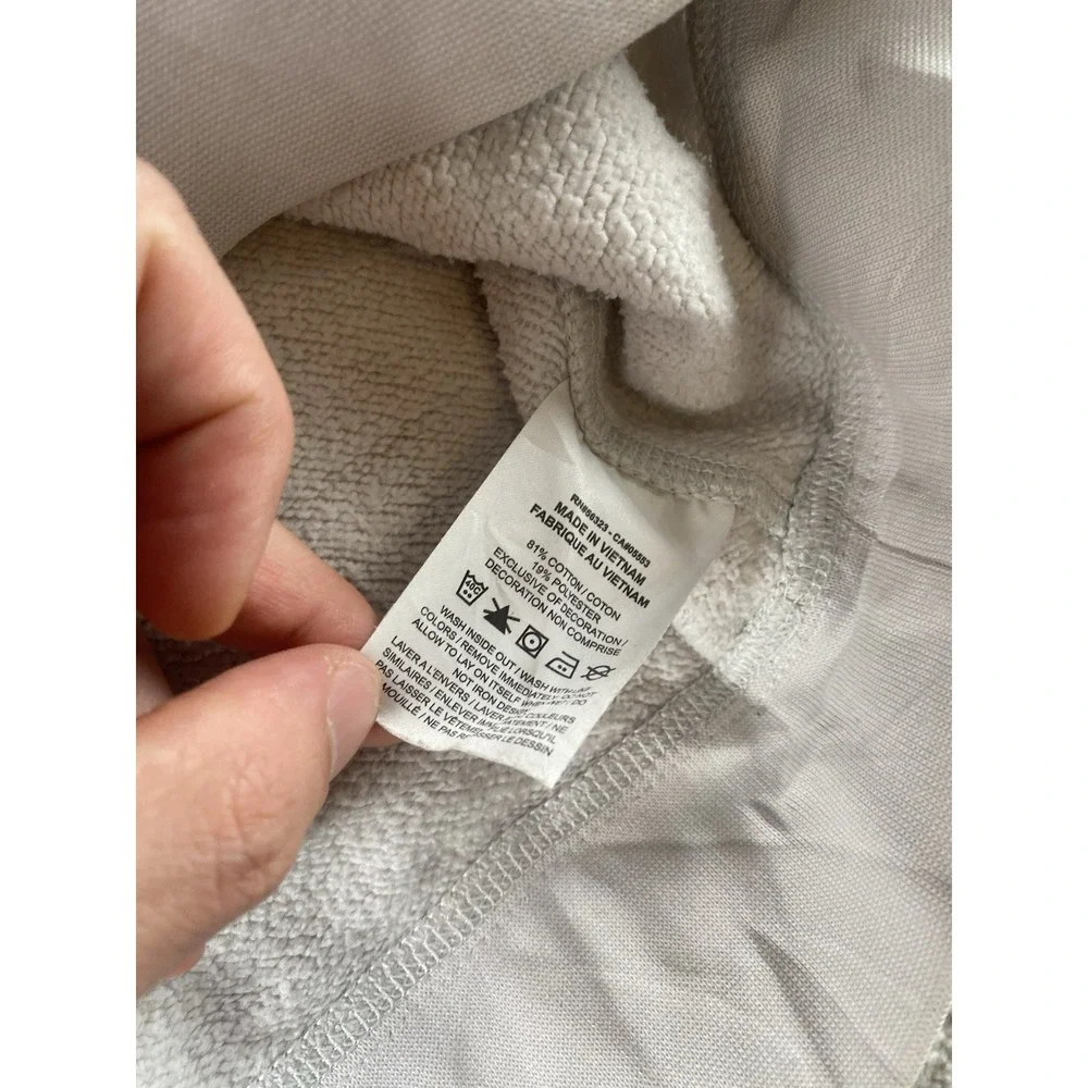 VTG Nike Sweatshirt Fleece Mens M White Long Sleeve Y2K Skater Warm Cotton/Poly
